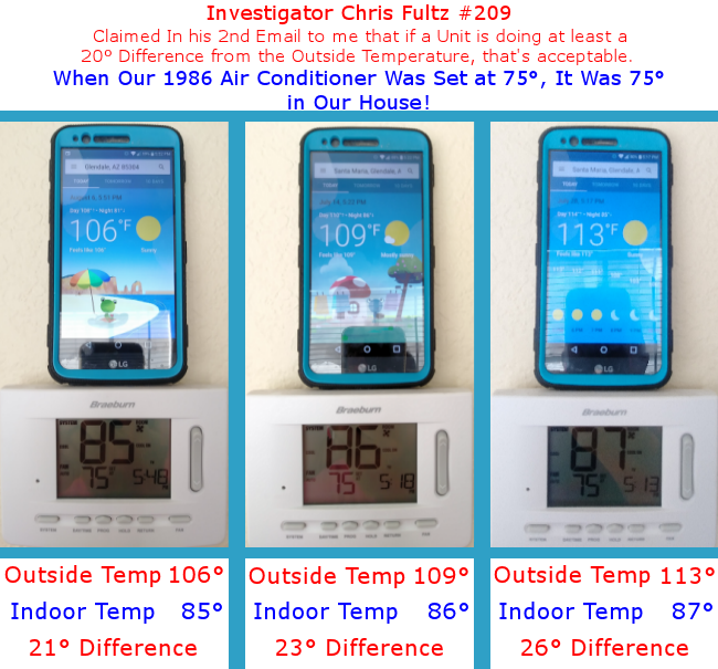 Investigator Statement and Temps